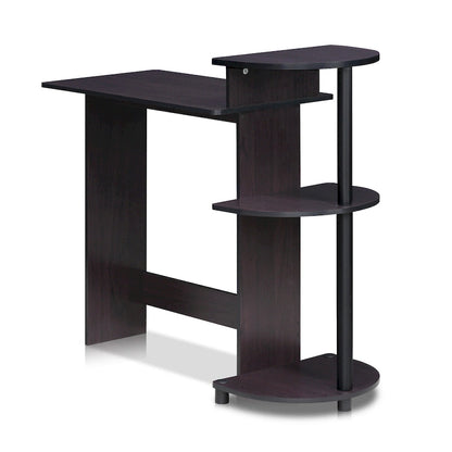 Porch & Den Baruch Compact Modern Wood Computer Desk with Shelves