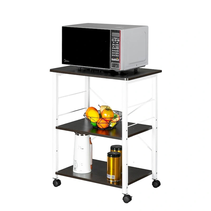 Baker's Rack 3-Tier Microwave Oven Stand Storage Cart Kitchen Rack