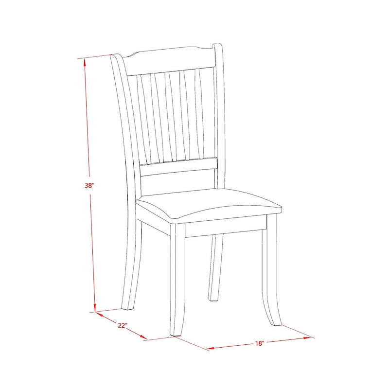 East West Furniture Kitchen Table Set- a Dining Room Table and Kitchen Chairs