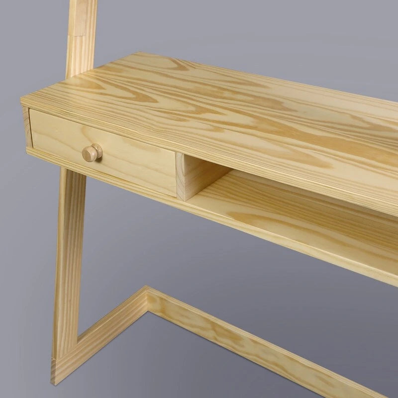 Freestanding Ladder Desk with Drawer with Solid American Hardwood