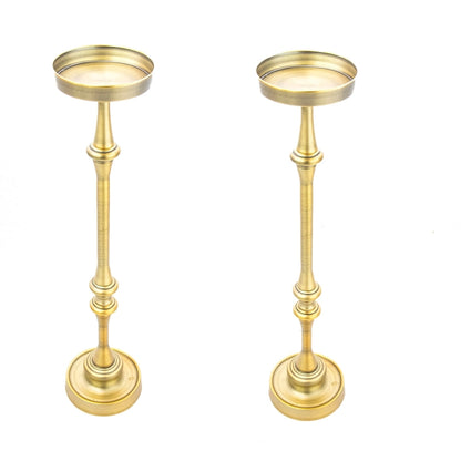 Glam 6in. Round Pedestal Martini SideTable, Brass