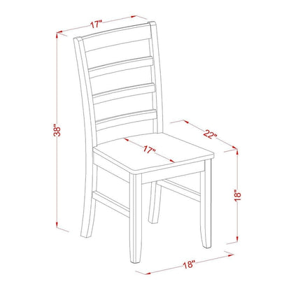 East West Furniture Dining Table Set Includes a Square Table with Butterfly Leaf and Dining Chairs (Chair Seat Type Options)