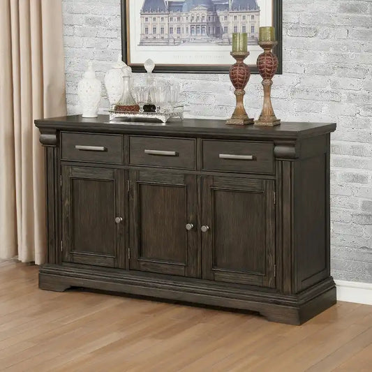 The Gray Barn Ruddy Road Espresso Farmhouse 60-inch Sideboard Buffet