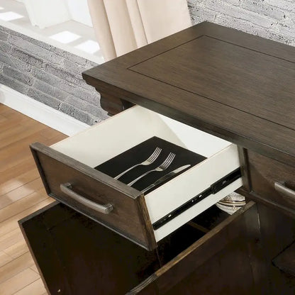 The Gray Barn Ruddy Road Espresso Farmhouse 60-inch Sideboard Buffet