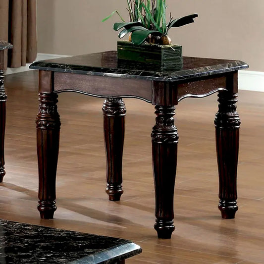 Haia Traditional Espresso Wood 3-Piece Coffee Table and End Tables Set by Furniture of America