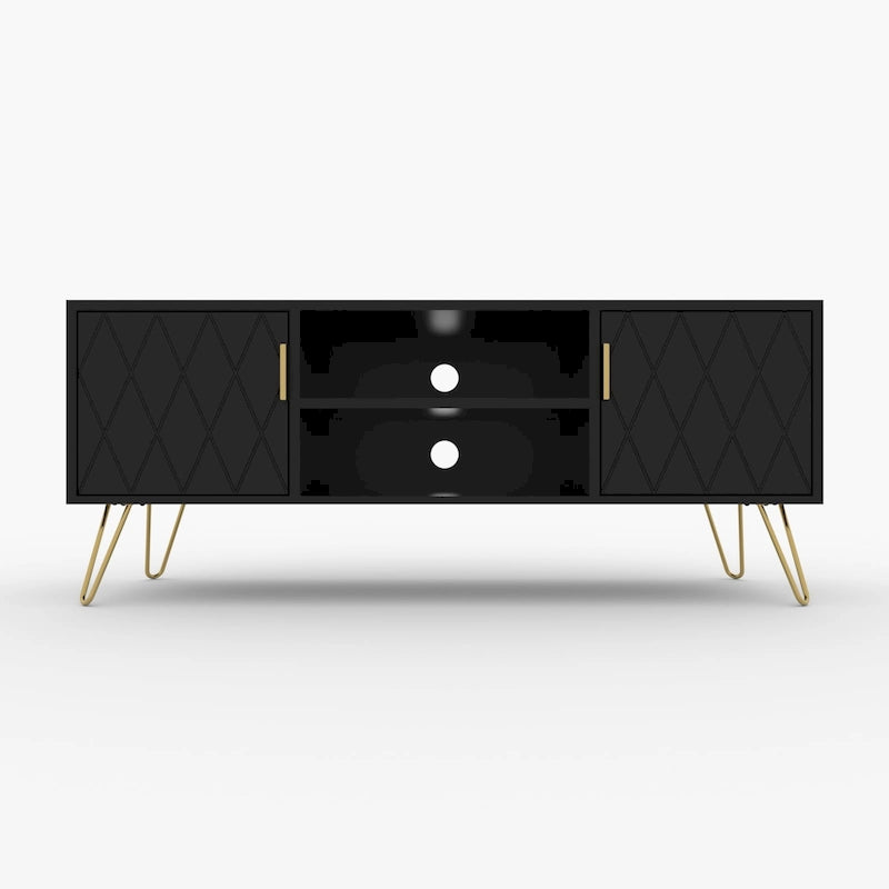 TV Stand TV Console Table Cabinet Wood Entertainment Center