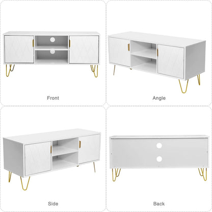 TV Stand TV Console Table Cabinet Wood Entertainment Center