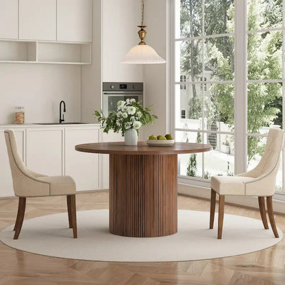 Round Kitchen Table Solid Wood Dining Table