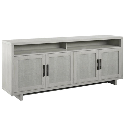 TV Stand for TVs up to 80 with Linen Doors