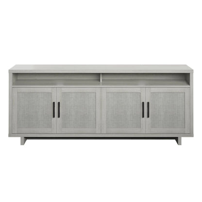 TV Stand for TVs up to 80 with Linen Doors