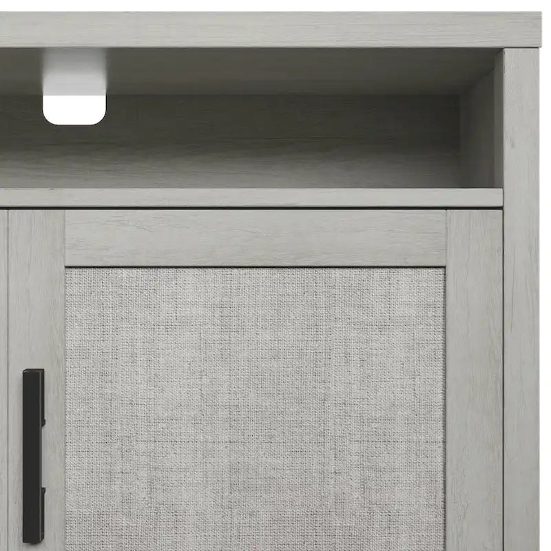 TV Stand for TVs up to 80 with Linen Doors