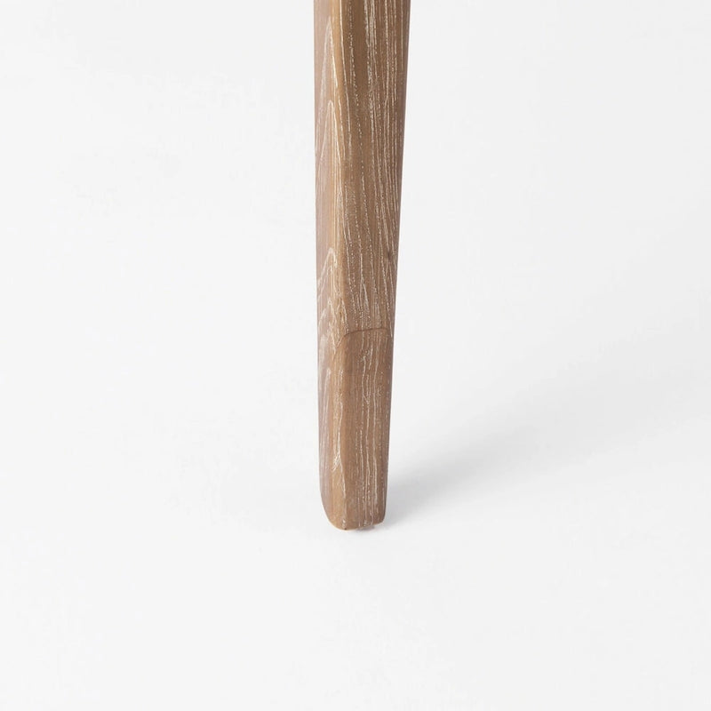 Clara Light Brown Wood Cream Seat Armless Dining Chair