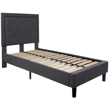 Tufted Platform Bed with 10in. Pocket Spring Mattress