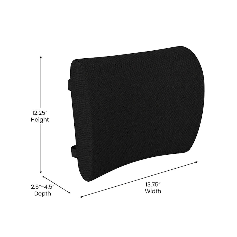 Mobile Adjustable Lumbar Support Pillow for Office Chairs and Car Seats