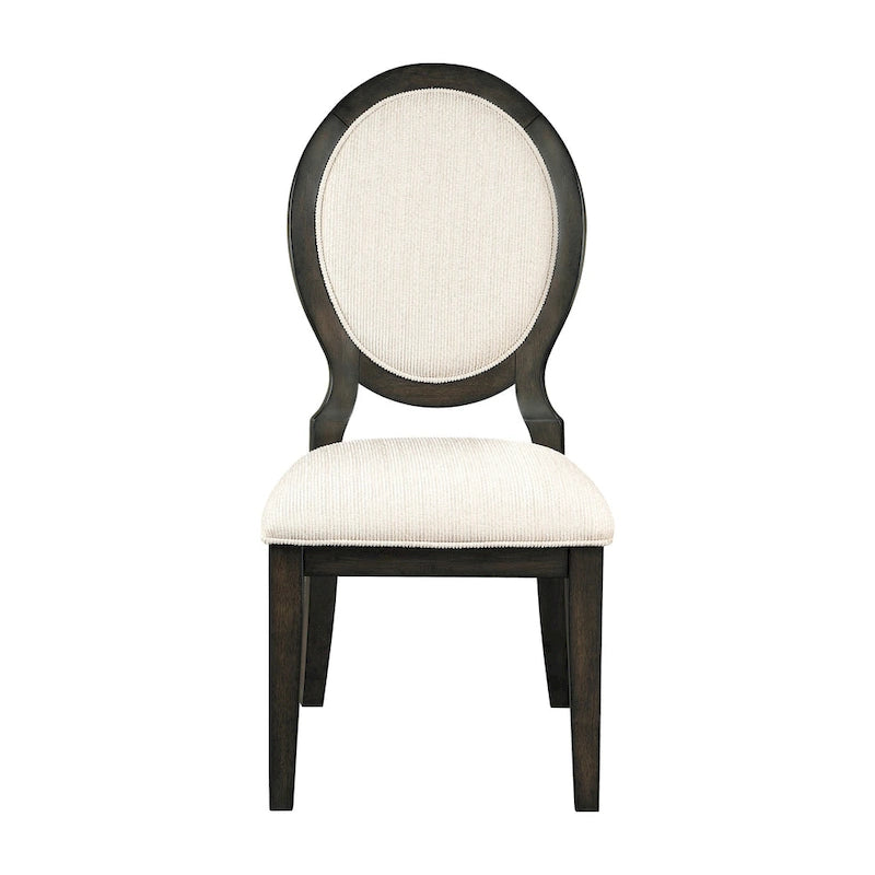 Annabelle Dark Cocoa and Cream Upholstered Dining Chairs (Set of 8)