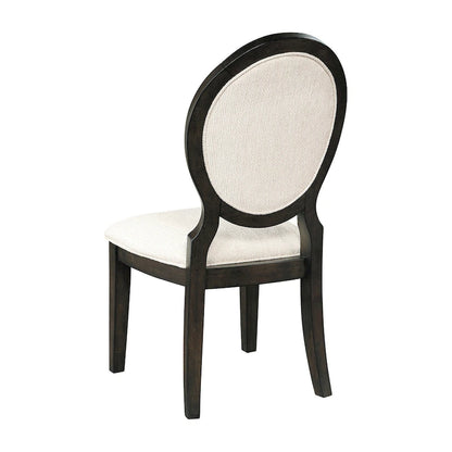 Annabelle Dark Cocoa and Cream Upholstered Dining Chairs (Set of 8)