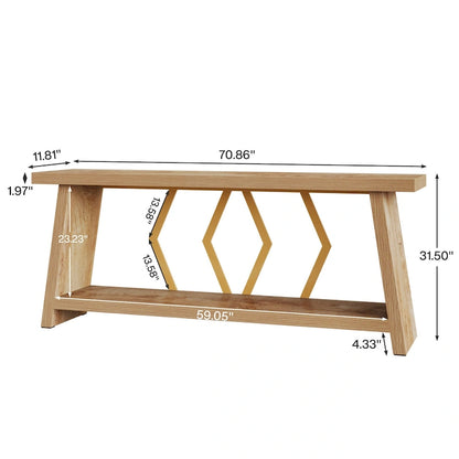 70.9-Inch Console Sofa Table with Storage for Entryway Living Room