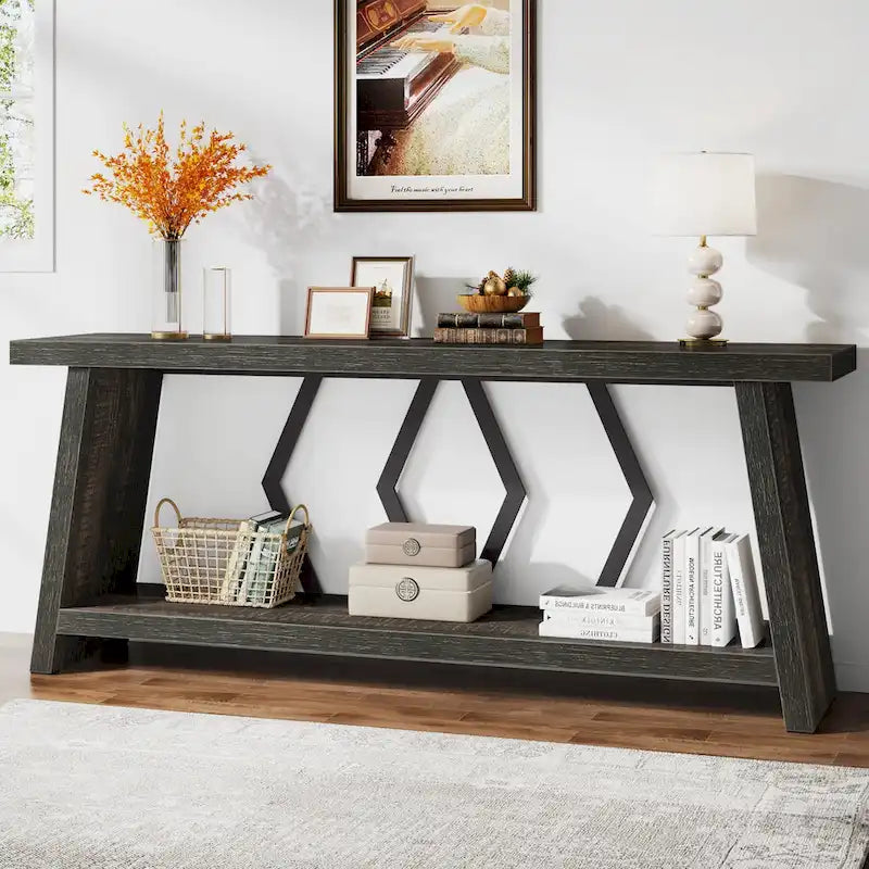 70.9-Inch Console Sofa Table with Storage for Entryway Living Room