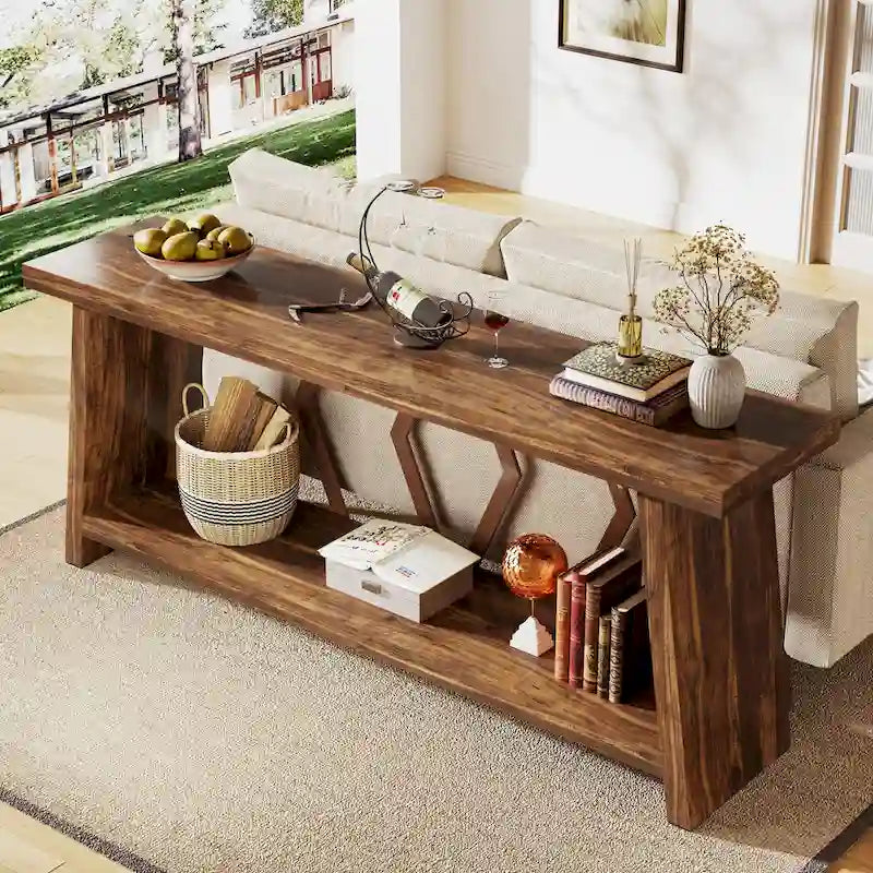 70.9-Inch Console Sofa Table with Storage for Entryway Living Room