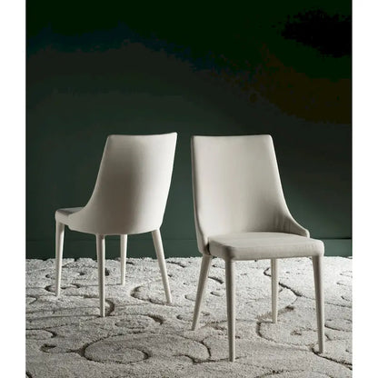 SAFAVIEH Socorro Mid-Century Modern White Dining Chair (Set of 2) - 23.6 x 19.6 x 35.5 - 24Wx20Dx36H