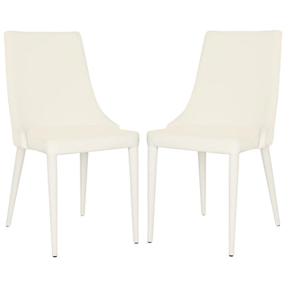SAFAVIEH Socorro Mid-Century Modern White Dining Chair (Set of 2) - 23.6 x 19.6 x 35.5 - 24Wx20Dx36H
