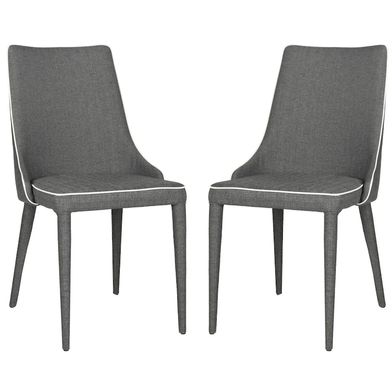 SAFAVIEH Socorro Mid-Century Modern White Dining Chair (Set of 2) - 23.6 x 19.6 x 35.5 - 24Wx20Dx36H
