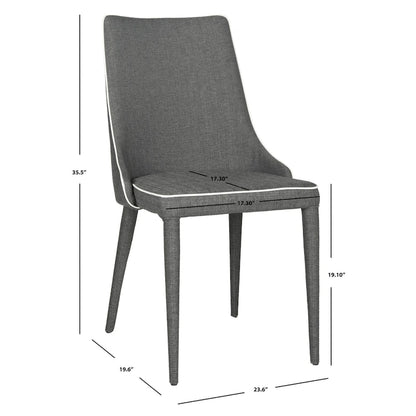 SAFAVIEH Socorro Mid-Century Modern White Dining Chair (Set of 2) - 23.6 x 19.6 x 35.5 - 24Wx20Dx36H