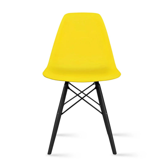 Designer Plastic/ Black Legs Retro Armless Eiffel Chair