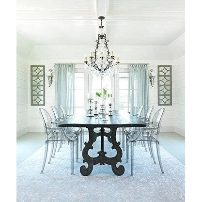 Crystal Transparent Stackable Plastic Armchair With Back Arms Accent Dining Designer Modern Work Task Desk