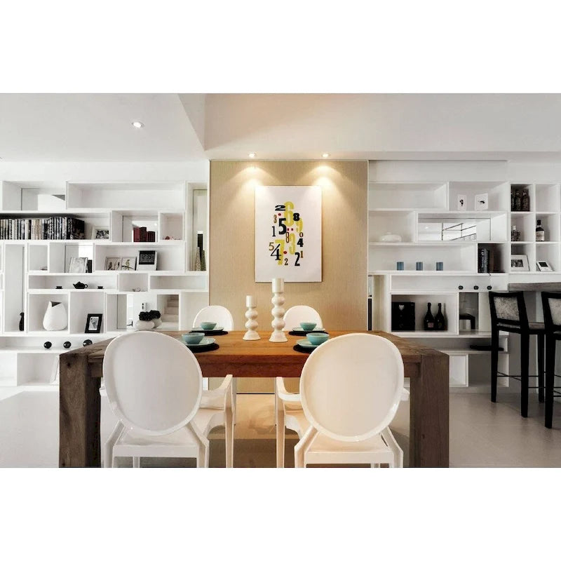 Crystal Transparent Stackable Plastic Armchair With Back Arms Accent Dining Designer Modern Work Task Desk