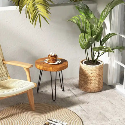 Reclaimed Recycled Teak Wood End Table