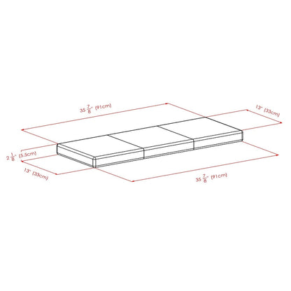 Addison 2-Pc Storage Bench with Seat Cushion, Espresso - 37.5W x 13.5D x 20.87H
