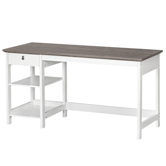 Saint Birch Finley Contemporary Two-Tone 59-inch Writing Desk with Storage