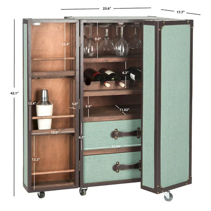 SAFAVIEH Krista Storage Beige Bar Cabinet - 23.6 x 17.7 x 42.1 - 24Wx18Dx42H