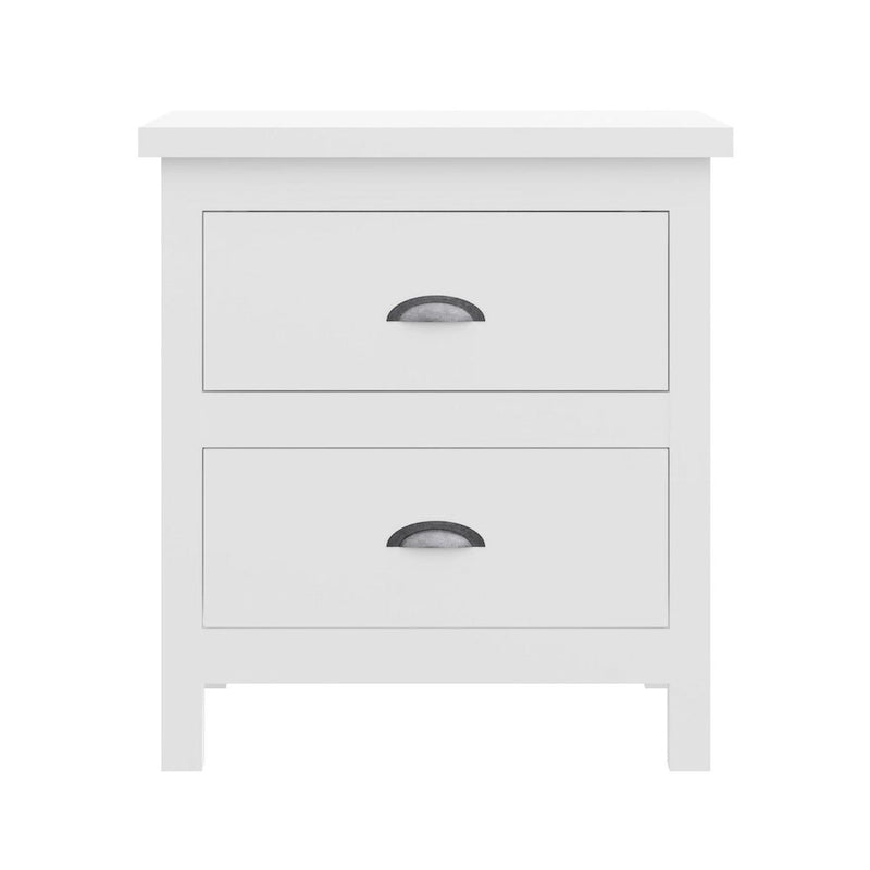 Yes4wood Nightstand with Drawers, Solid Wood