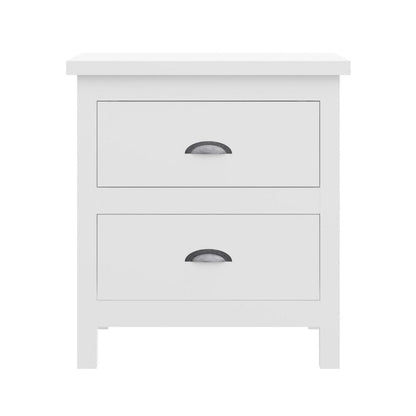 Yes4wood Nightstand with Drawers, Solid Wood