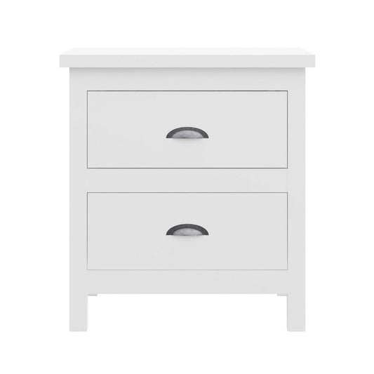 Yes4wood Nightstand with Drawers, Solid Wood