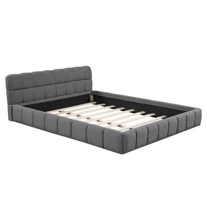 Upholstered Platform Bed with Thick Fabric