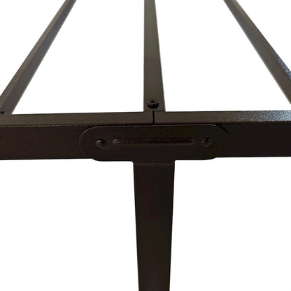 Metal Platform Bed Frame with Wrought Iron-Art Headboard/Footboard