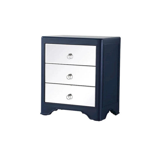 3-Drawer Mirrored Accent Chest