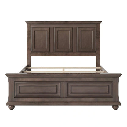 Traditional Town and Country Style Pinewood Vintage Queen Bed