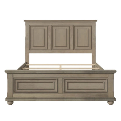 Traditional Town and Country Style Pinewood Vintage Queen Bed