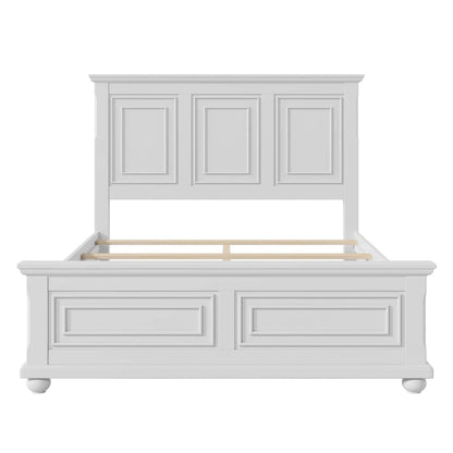 Traditional Town and Country Style Pinewood Vintage Queen Bed