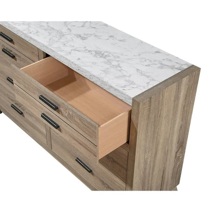 Daemon 3 Piece Light Brown Panel Bedroom Set