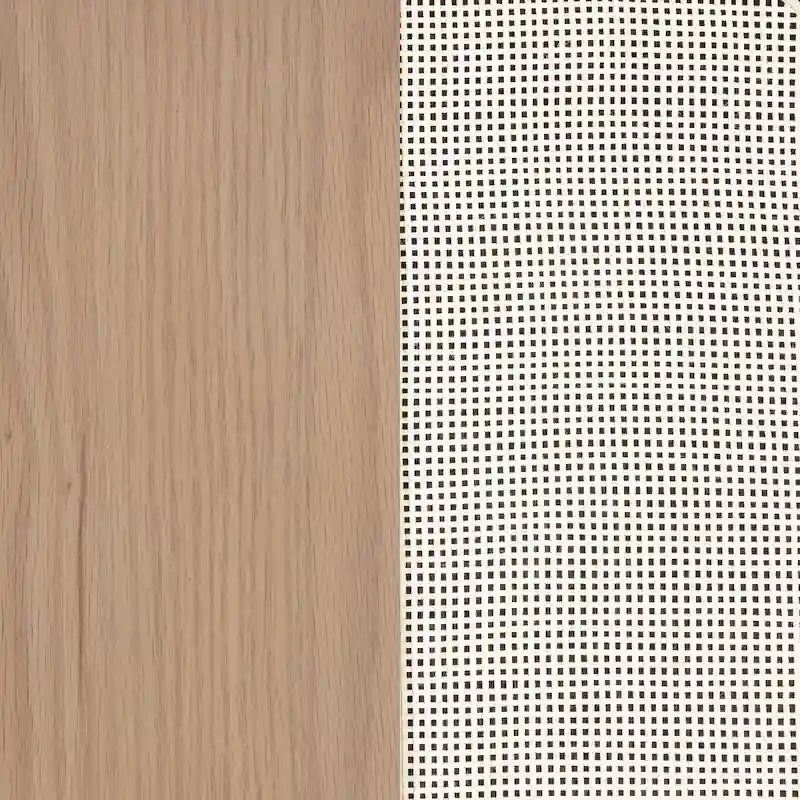 Paxton Boho Wood Storage Cabinet with Doors, Small Storage Cabinet or TV Stand with Rattan Door Details