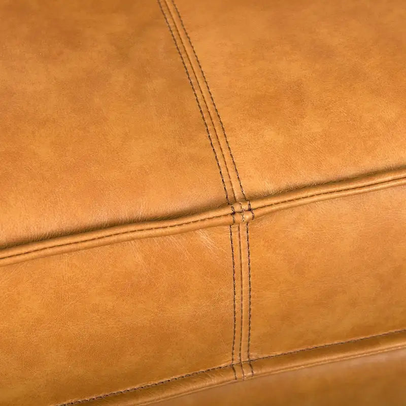 D'Arcy Tan Leather Chaise Sectional - 72.8L x 39.4W x 33.9H