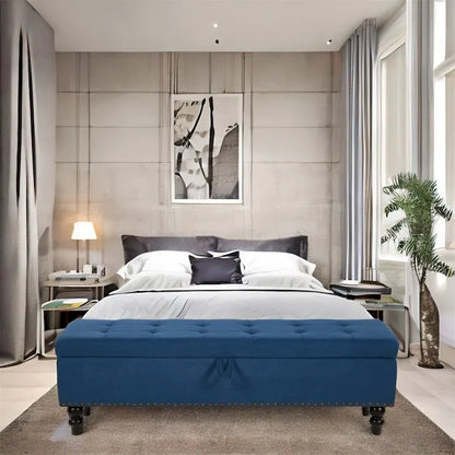 59 Bed Bench Ottoman with Storage Fabric