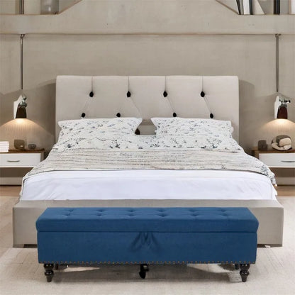59 Bed Bench Ottoman with Storage Fabric