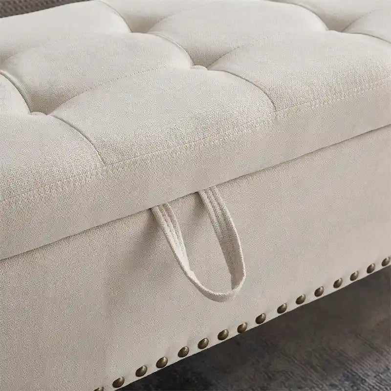 59 Bed Bench Ottoman with Storage Fabric