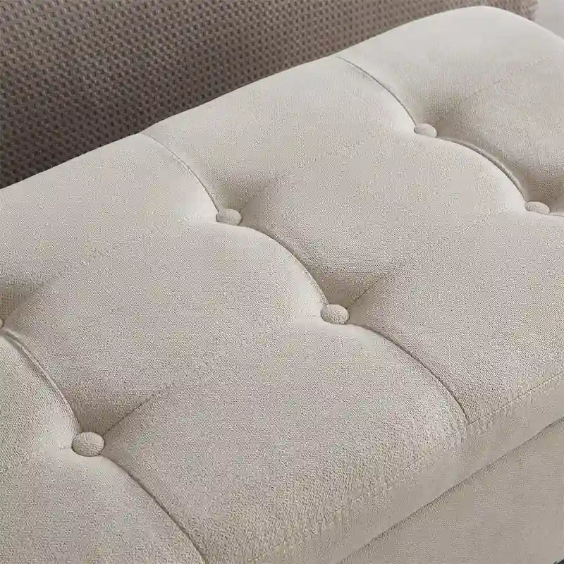 59 Bed Bench Ottoman with Storage Fabric